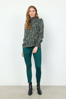 Tasmin High Neck Blouse - Shady Green