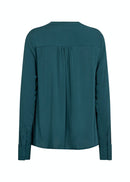 Radia 150 Split Neck Blouse - Shady Green