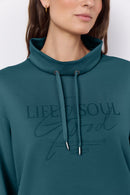 Banu Drawstring Sweatshirt - Shady Green