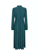 Tabita Shirt Collar Dress - Shady Green