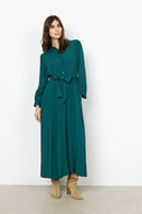 Tabita Shirt Collar Dress - Shady Green