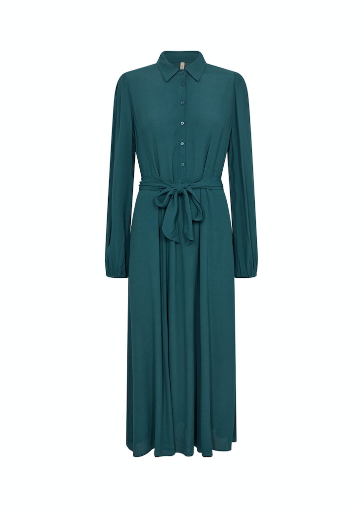 Tabita Shirt Collar Dress - Shady Green