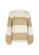 Gunna 5 Round Neck Jumper - Cream Melange