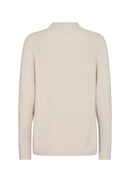 Kanita Round Neck Rib Jumper - Cream Melange