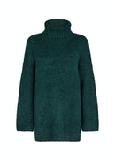 Gunna 6 Polo Neck Jumper - Shady Green Melange