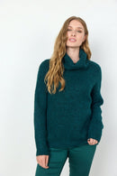 Torino 2 Roll Neck Jumper - Shady Green Melange