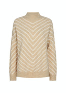 Nessie 53 High Neck Jumper - Sand Melange