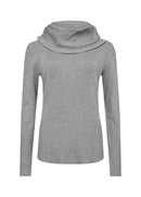 Dollie Shawl Collar Jumper - Grey Melange
