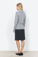 Dollie Shawl Collar Jumper - Grey Melange