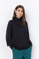 Marica 253 High Neck Blouse - Black