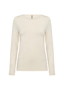 Marica 217 Round Neck Blouse - Cream
