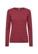 Iridi 1 Stripe T-Shirt - Red Combi