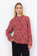 Van 2 Abstract Print Shirt - Red Combi