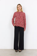 Van 2 Abstract Print Shirt - Red Combi