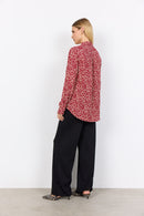 Van 2 Abstract Print Shirt - Red Combi