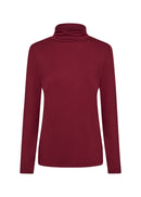 Turtle Neck T-Shirt - Dark Red