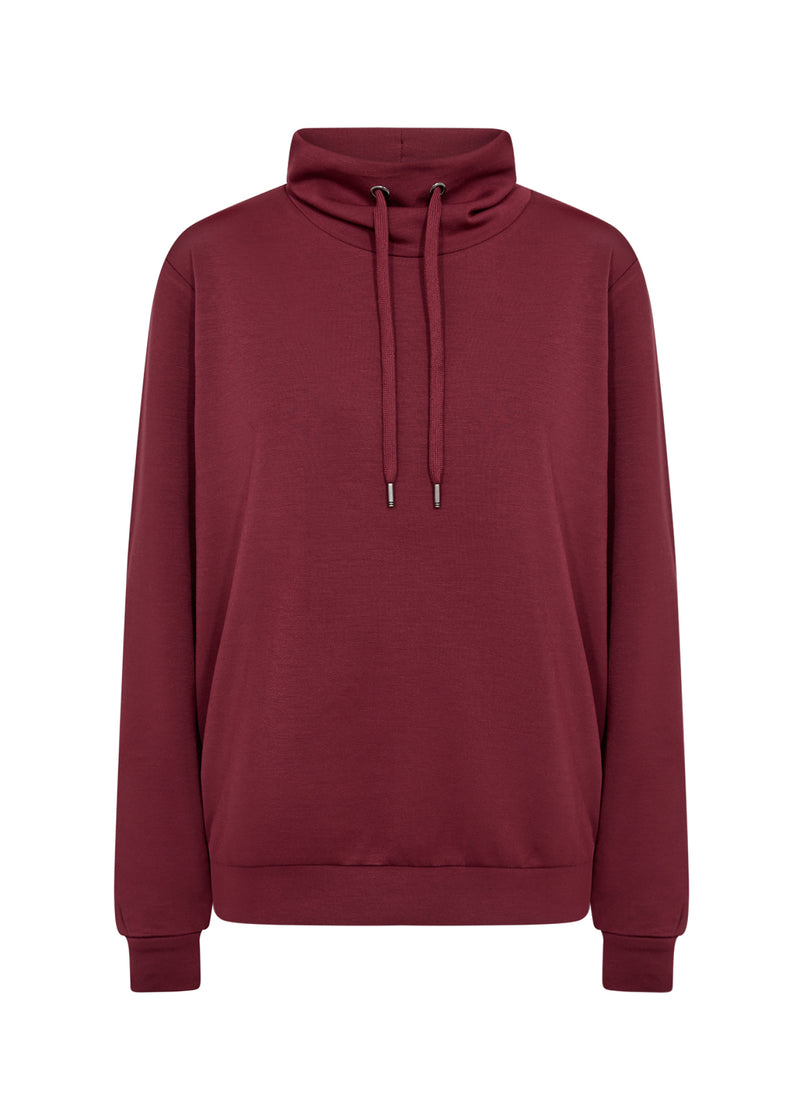 Banu 125 Drawstring Sweatshirt - Dark Red