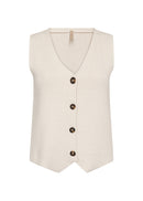 Kanita 27 V Neck Waistcoat - Cream Melange