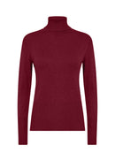 Dollie145 TurtleNeck Jumper - Dark Red Melange