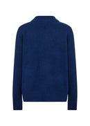 Nessie 59 High Neck Cardigan - Estate Blue Melange