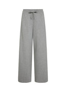 Vivi 3 Pinstripe Trouser - Grey Melange