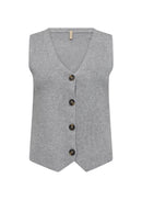 Kanita 27 V Neck Waistcoat - Grey Melange