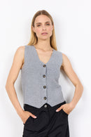 Kanita 27 V Neck Waistcoat - Grey Melange