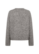 Vela 2 Ribbed Round Neck Jumper - Grey Melange