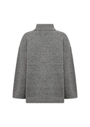 Vida 1 Ribbed Turtleneck Jumper - Grey Melange