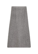 Vida 2 Mid Calf Skirt - Grey Melange