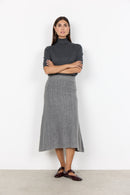 Vida 2 Mid Calf Skirt - Grey Melange