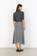 Vida 2 Mid Calf Skirt - Grey Melange