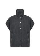 Vagna 1 High Neck Gilet - Dark Earth Melange