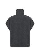 Vagna 1 High Neck Gilet - Dark Earth Melange