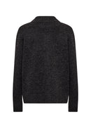 Nessie 59 High Neck Cardigan - Dark Earth Melange