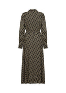 Varla3 Geometric Print Dress - Black Combi