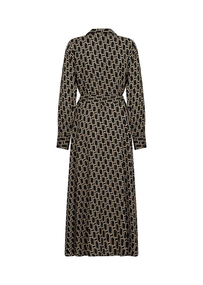 Varla3 Geometric Print Dress - Black Combi