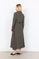 Varla3 Geometric Print Dress - Black Combi