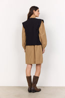 Verna1 Embroidered Waistcoat - Black Combi