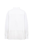 Hakima Art 1 Perforated Hem Shirt - White