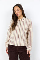 Haley 2 Stripe Shirt - Madder Brown Combi