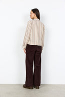Haley 2 Stripe Shirt - Madder Brown Combi