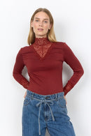 Marica 20 Lace T-Shirt - Madder Brown