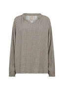 Halia 1 Check Print Blouse - Tempest Combi