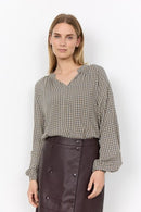 Halia 1 Check Print Blouse - Tempest Combi