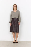 Halia 1 Check Print Blouse - Tempest Combi