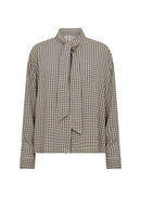 Halia 2 Check Tie Collar Blouse - Tempest Combi
