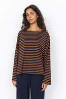 Helle YD 2 Striped Blouse - Navy Combi