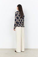 Felicity AllOverPrint Blouse - Navy Combi