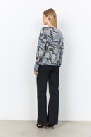 Galina 77 Abstract Print Blouse - Navy Combi